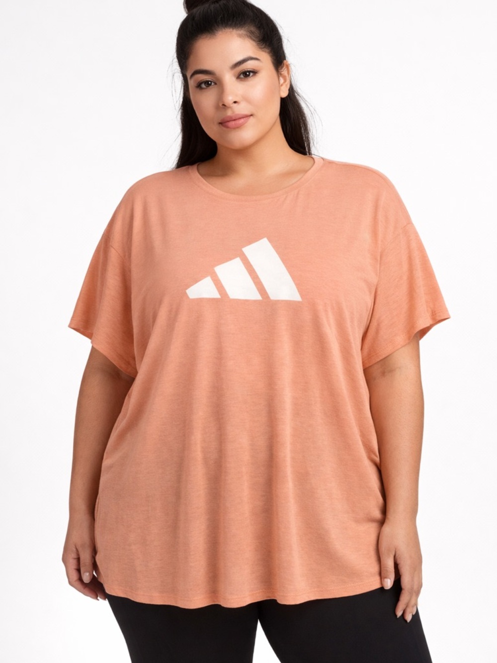 adidas Peach/White Logo Short Sleeve Tee 3X